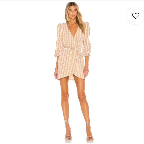 MAJORELLE Dresses & Skirts - Majorelle Edison Mini Dress in Yellow Plaid